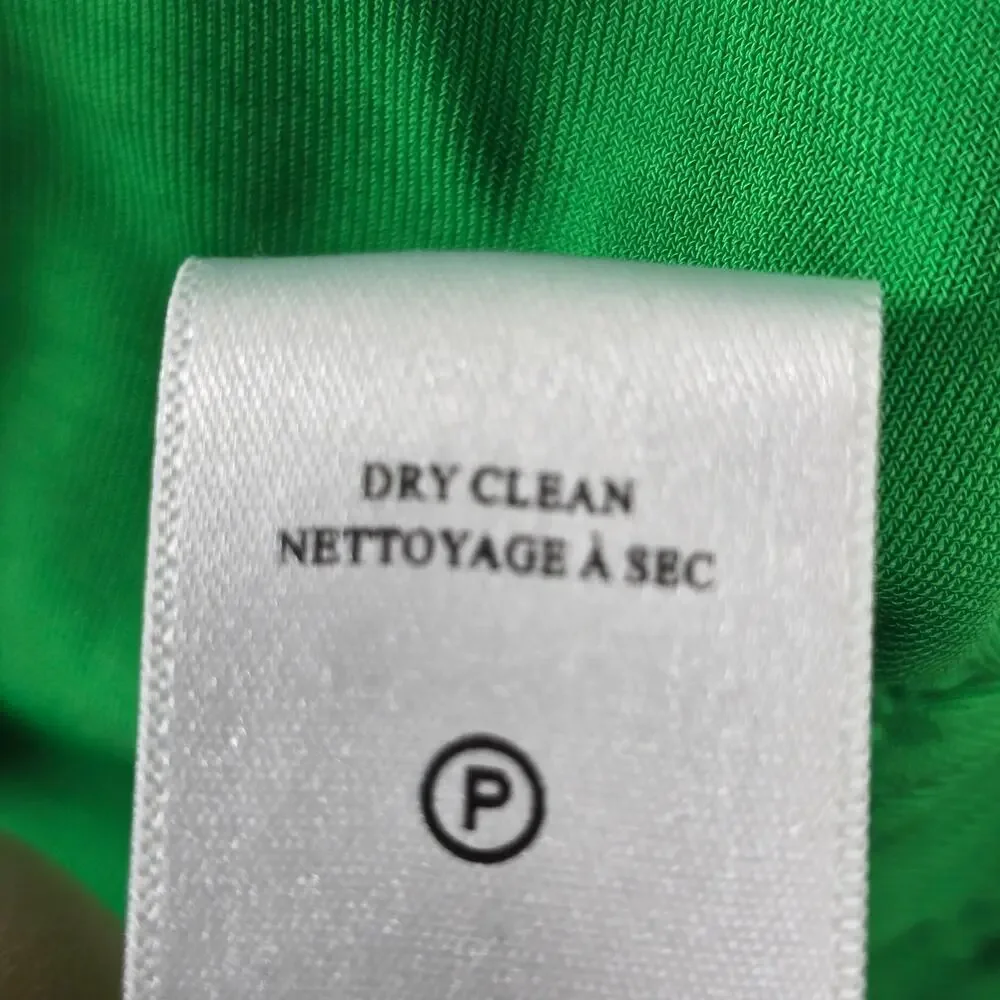 A.L.C Adeline Green Asymmetric Ruched Stretch Maxi Dress Size Medium - Picture 10 of 13